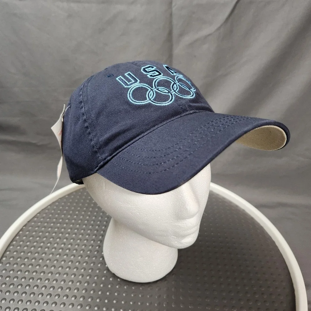 Team USA‎ Hat Cap Strap Back Mens Olympic Rings Embroidered Dad Hat Sample New